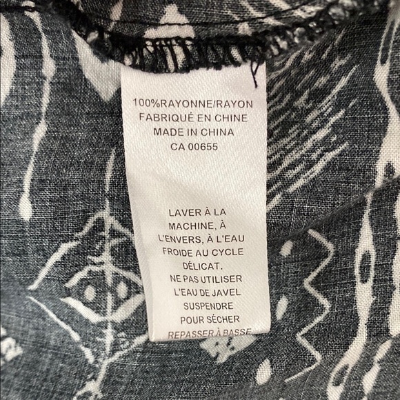 Reitmans Shirred Top Maxi Dress Size 9 Black and White Patterned - Picture 10 of 10